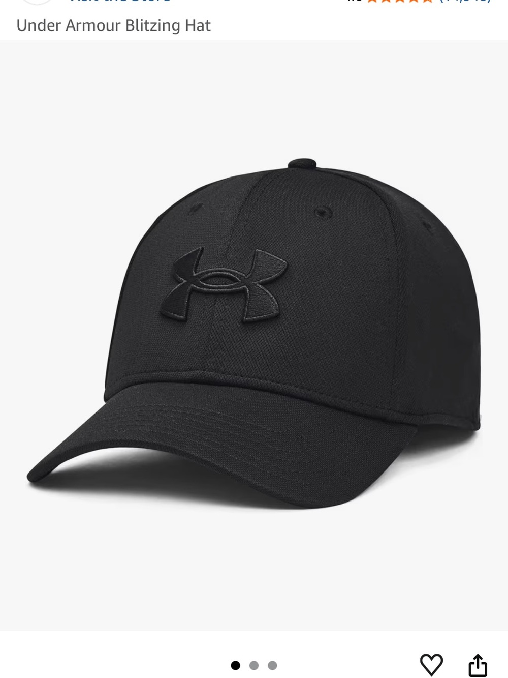 Under Armour Black baseball hat. BNWT